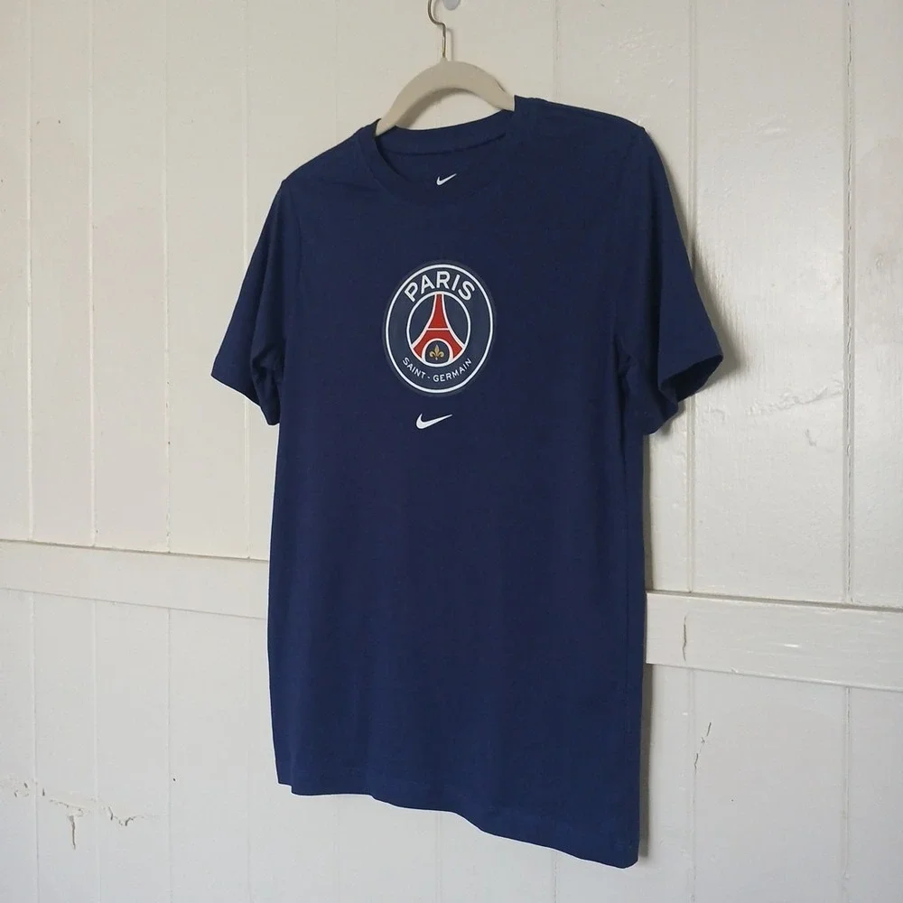 Nike Shirt Paris Saint Germain‎ PSG Soccer Dri-Fit Youth Boy's XL Navy Swoosh SS
